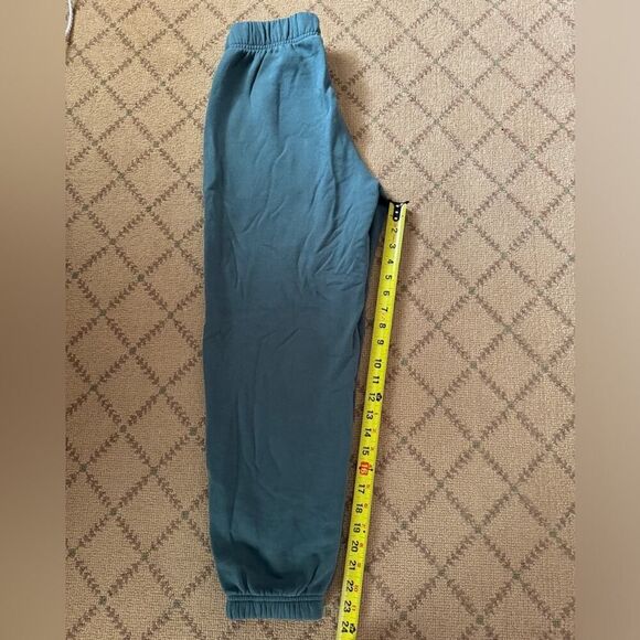 Lazypants slate blue jogger style sweatpants with elastic hem and waist. S - Picture 3 of 10